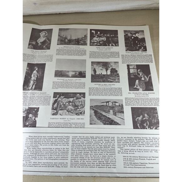 1937 Treasures of Art National Worlds Greatest Paintings w/COA 1974 Appraisal - Picture 11 of 16